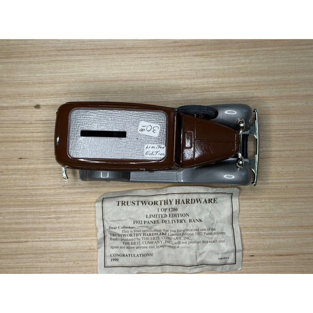 ERTL 1932 Ford Panel Delivery Truck Coin Bank Trustworthy Hardware LE